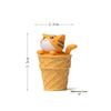 Gourmet Series Ice Cream Kittens: Miniature Cat Figurines for Creative Desktop and Garden Decor