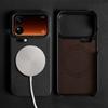 Luxury Cross Grain Genuine Leather Phone Case for Xiaomi 17 Pro Max 17T 15 Ultra 15 Pro 14T Pro Magnetic Shockproof Half Wrap