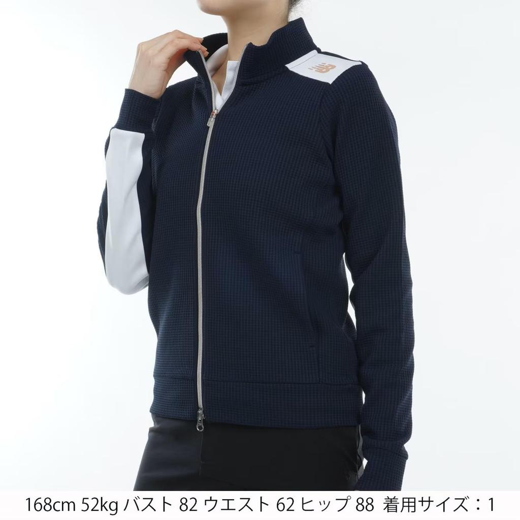 Гольф Свитшот Блузон Heat 2 [New Balance] Женский (Картон Вязание, Удержание, Растяжка) / 012-3262501 121_Темно-синий [L]