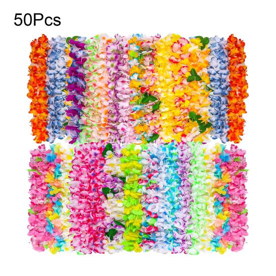 Лейс Массовый Красочный Искусственный Цветочный Ожерелье Лейс Тропическая Тематическая Вечеринка