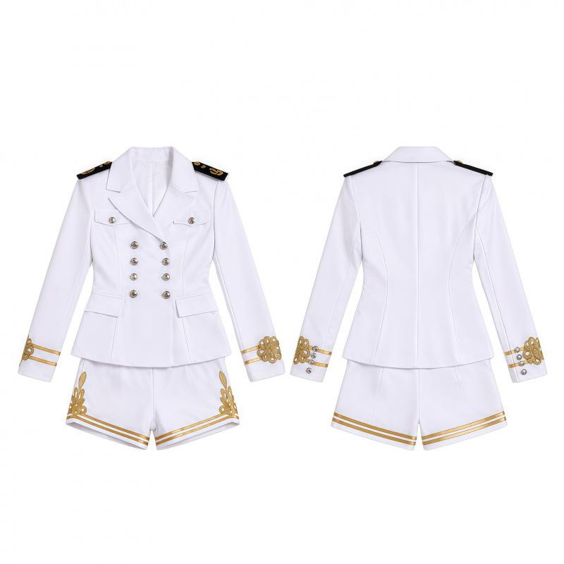 Zhang Yuanying, the same style cos suit, white navy style stage suit, singing suit, women's group stage performance suit, stage performance