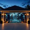 Halloween Door Outdoor Decoration Hanging Flag for Home Party Yard