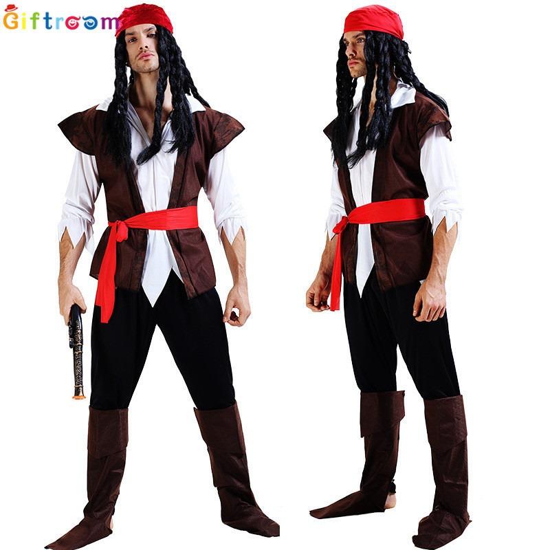 Halloween Adult Dress Up Costume Performance Costume Pirate Character Costume Adult Pirates of the Caribbean Costume