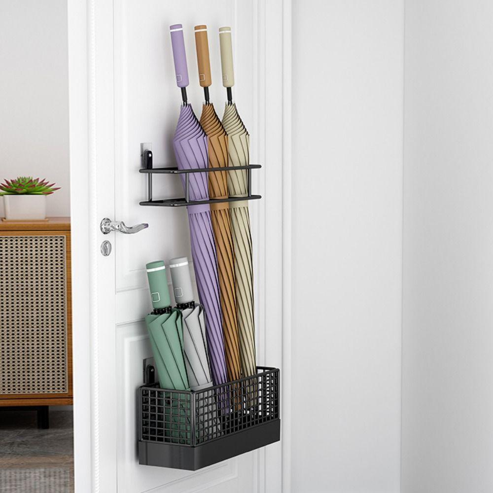 Rust-Resistant Umbrella Holder Wall-Mounted Umbrella Stand Modern Umbrella Storage Rack Dorm
