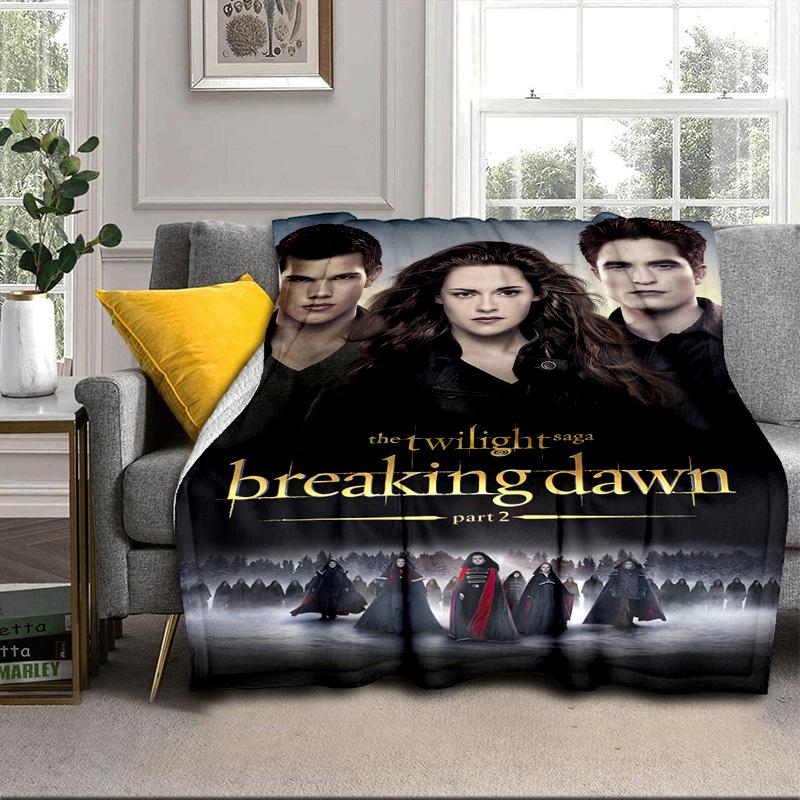 Eclipse Twilight vampire Blanket Flannel Blanket for bed, sofa, Camping, Hiking, Picnic Essentials, gift for family Fan gifts