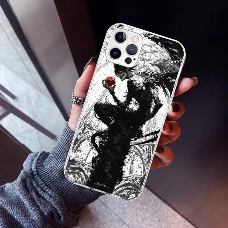 N-Note D-Death Anime Ryuk Phone Case For iPhone 17 Air 11 13 Mini 14 15 Plus 16 12 Pro Max 16E SE 7 8 Pattern Soft TPU Back Cove