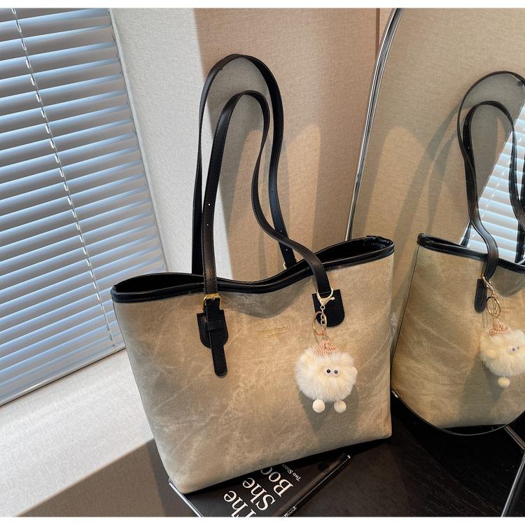 Универсальная сумка женская большой вместимости новая летняя повседневная на плечо текстурная сумка-тоут для поездок на работу