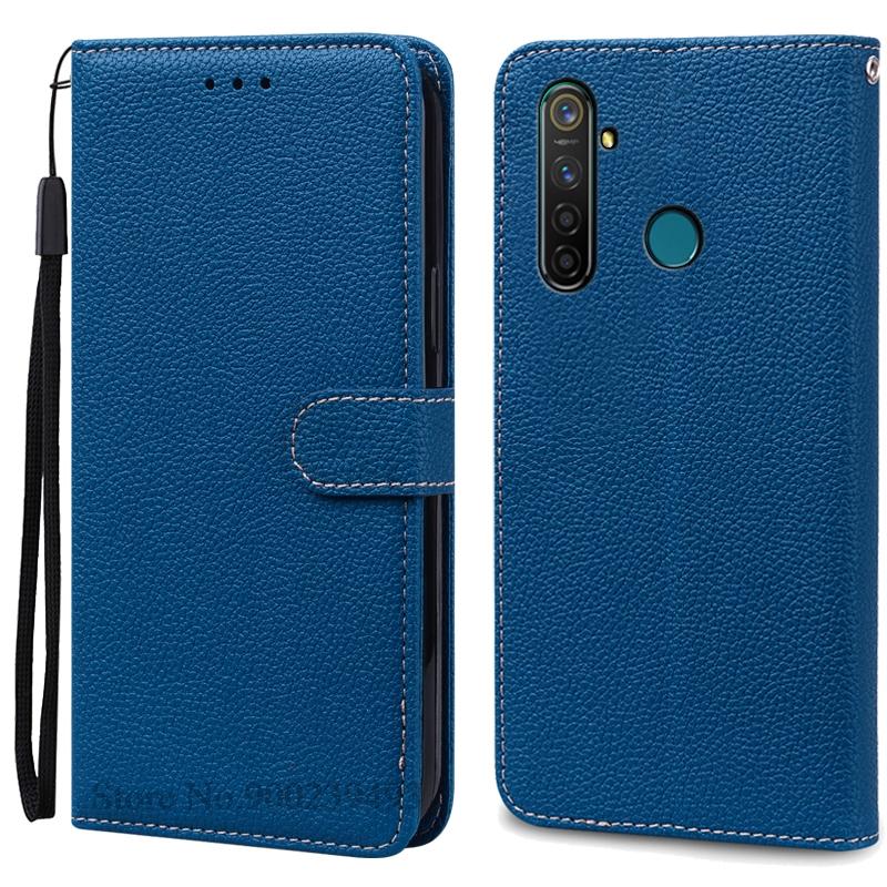Для Realme 5 Чехол-кошелек из кожи Чехол для Realme 5 Pro Чехол Мягкий силиконовый флип-чехол Для Realme 5i Чехол Coque Fundas Shell