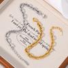 Minimalist New Arrival 18K Gold Plated Bracelets Geometric Stainless Steel Chain Bracelets Jewelry Gift for Women