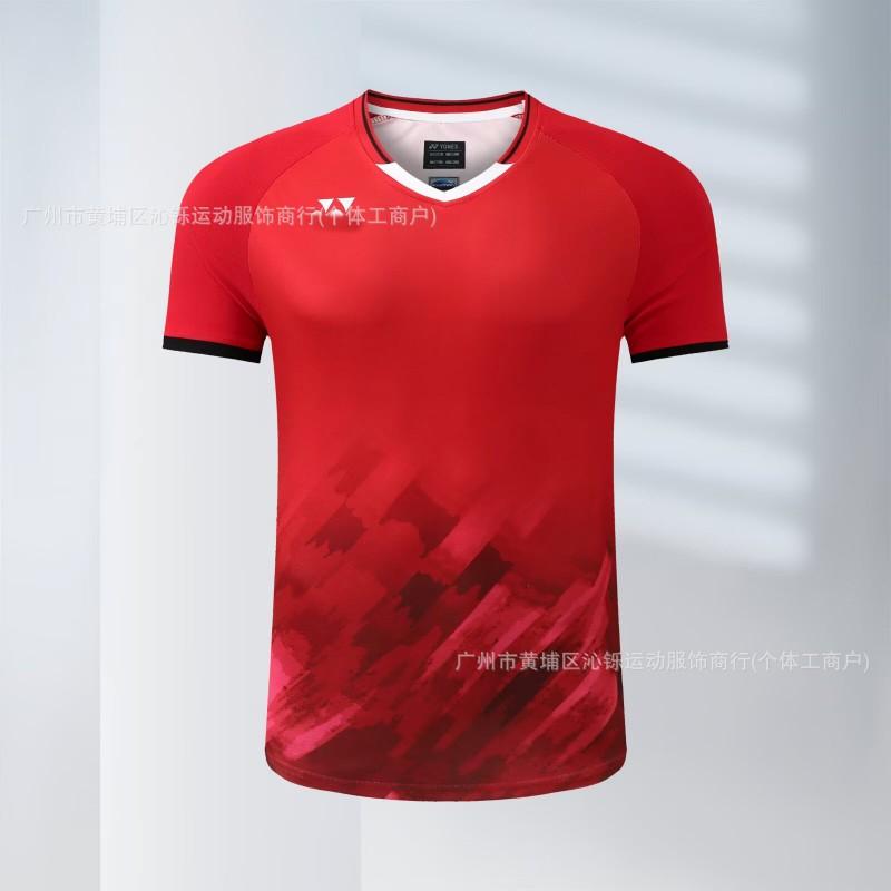 Unisex Badminton Sport Shirt Set Quick-Dry Breathable Short Sleeve Top Training