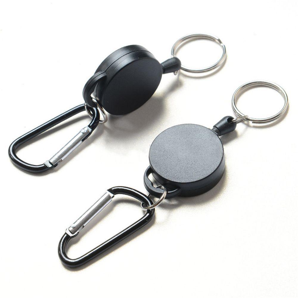 Safety Retractable Easy Buckle Anti-Lost Keychain Key Ring Outdoor Sports Badge Reel ID Card Holder