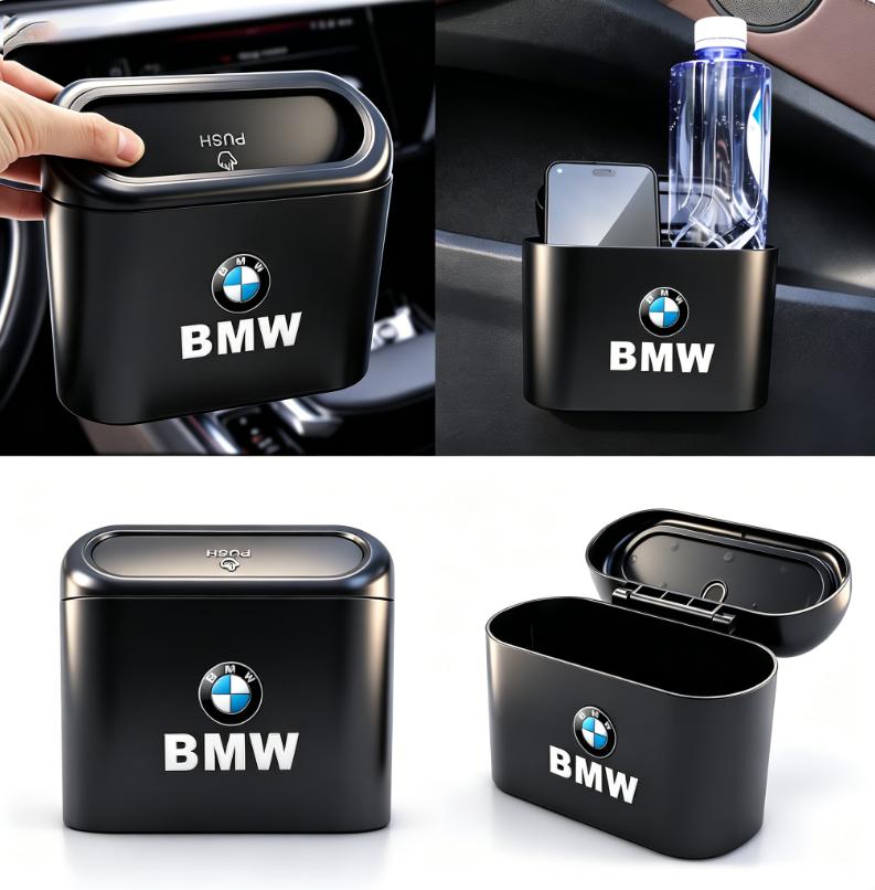 2026 Hot Portable Car Trash Can Hanging Organization Storage Box Sticker For BMW X1 X3 X4 X5 E46 E90 F20 E60 E39 F10 M1 M2 M3 M5 M6 E87 f1