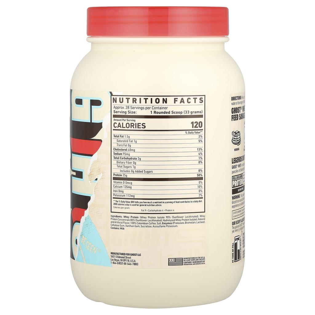 Ghost Сывороточный протеин, Кофе-мороженое, 2 фунта (924 г)