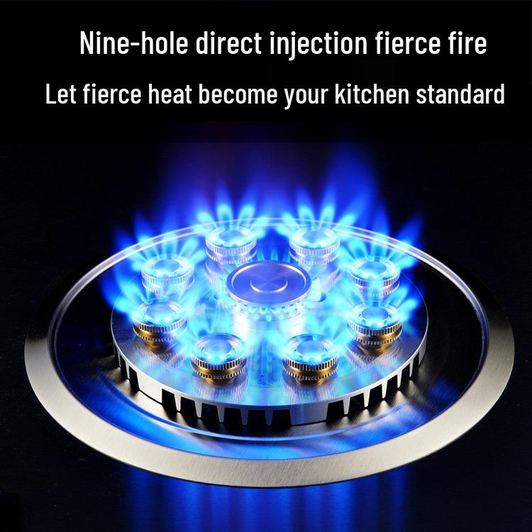 Charming Chef High-Power Natural Gas Single Burner Stove - Nine-Cavity Efficient Fire Dual-Use Hob