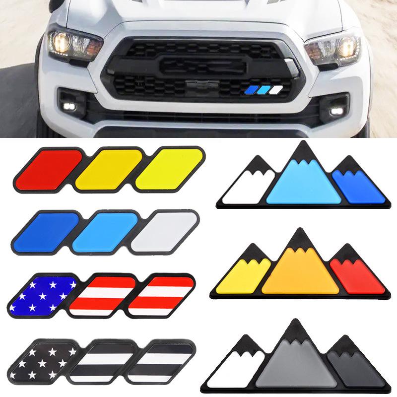 Tricolor Mesh Grille Emblem Sticker for Toyota 4Runner, Tacoma, Tundra