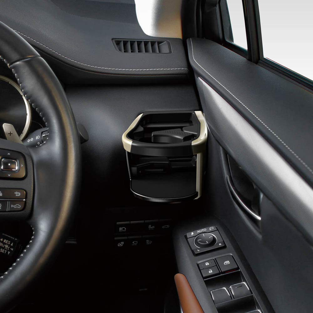 Tsuchiya Yac Lexus 10 Series NX Air Conditioner Drink 17cm Long x Wide x High (SY-L3) Holder, Driver's Seat, Black, 13.4cm 17.2cm