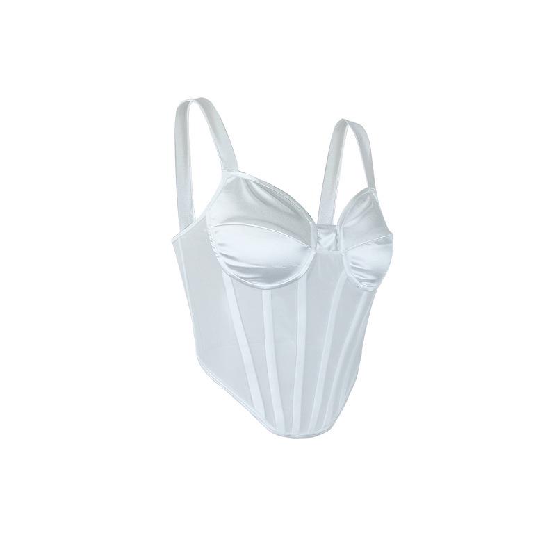 INS Mesh Fishbone Diamond See-Through Camisole