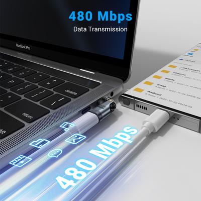Адаптер USB C 240 Вт USBC к Type C OTG Кабель-адаптер для быстрой зарядки Конвертер Type C (папа) к Type C (мама) для iPhone16, Macbook, ноутбука