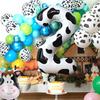 Cow Number Balloon Big Convenient Foldable Baby Birthday Black And White Pattern Cow Number