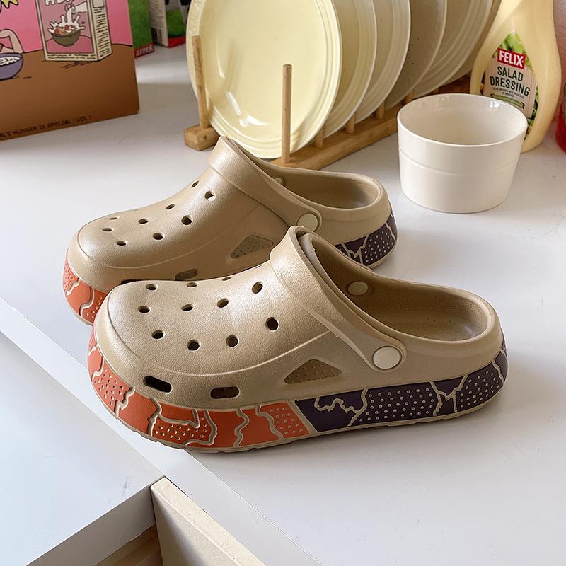 2025 новые женские туфли с отверстиями летняя одежда пара eva дезодорант tide бренд пляжная сумка крутые тапочки