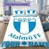Custom Name Malmo FF Pattern Bedding uilt Set uilt Cover Pillowcase Home Decoration Birthday Gift (1*duvet cover+2*pillowcase without core)