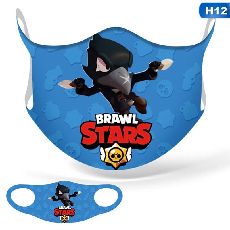 Игры Brawl Stars Leon 3D печать унисекс Пылезащитная маска модные ветрозащитные уличные забавные маски для рта