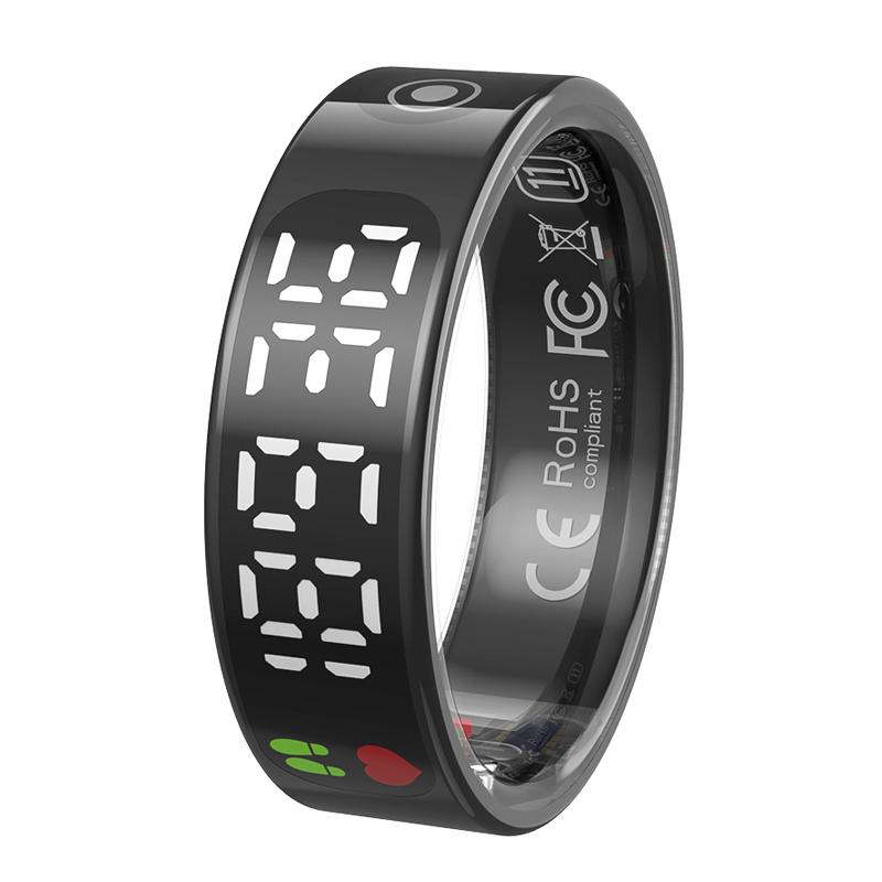 KEYSION Новое смарт-кольцо 5ATM водонепроницаемый шагомер здоровье трекер сердечного ритма монитор кислорода в крови мониторинг сна ЖК-дисплей для Android IOS