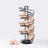 Spiral Design Rotating Universal Type Metal Egg Skelter Dispenser Storage Display Coffee Capsule Holder Rack Metal Egg