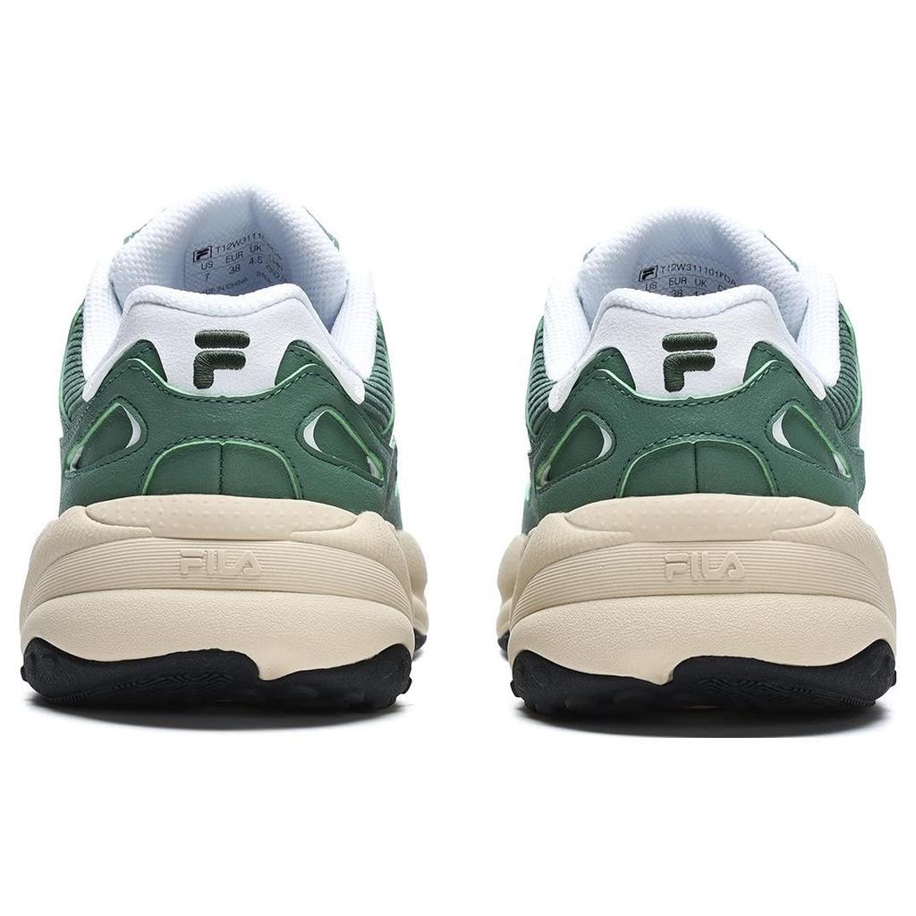Fila Fusion Кроссовки Flash Ретро Универсальные Ткань Синтетическая Кожа Низкие Беговые Кроссовки Женские кроссовки Зеленый Белый T12W311101FDA