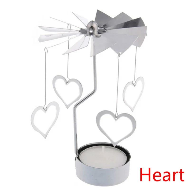 Металлический вращающийся подсвечник, карусель, подставка для чая, свечи для рождественского декора дома