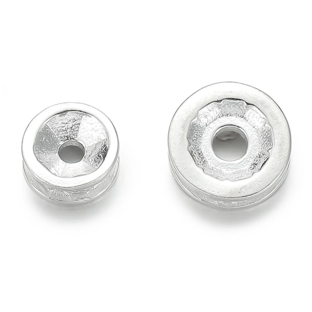 Стерлинговое серебро 925 пробы, инкрустированное бриллиантами, разделительная бусина для браслетов и ожерелий