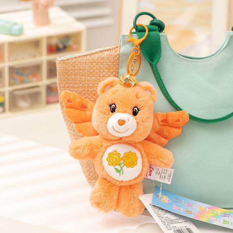 Оригинальный брелок-подвеска Care Bears Love Bear с функцией звонка, плюшевая игрушка