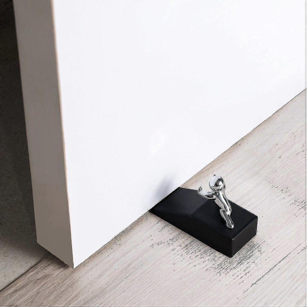 Zinc Alloy With Non-slip Rubber Bases Door Stop Safe Anti-collision Door Stopper less