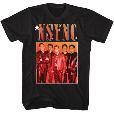 Мужская футболка NSYNC Градиентная Группа Поп-музыка Тимберлейк Лицензированная Новая Черный Хлопок Унисекс Футболка