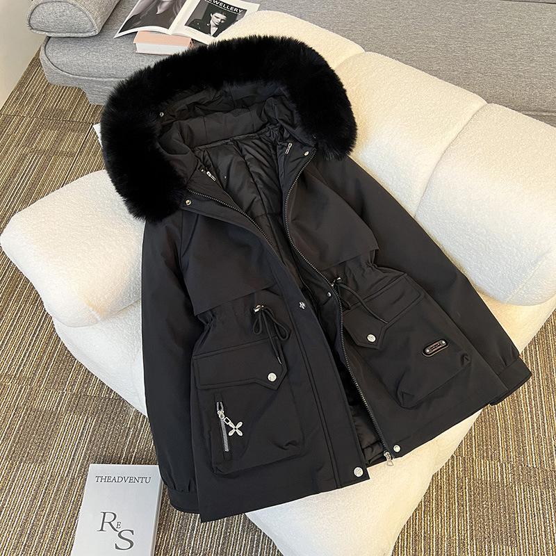 Одно платье и три пирога побеждают женскую короткую новую хлопковую одежду, зимние хлопковые куртки и зимние пальто.