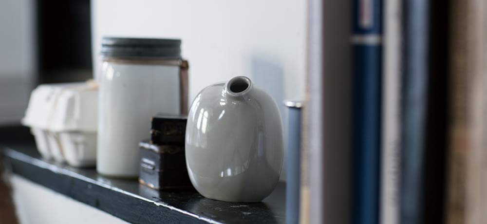 Kinto Flower Vase SACCO Base Porcelain 02 Pink 25987