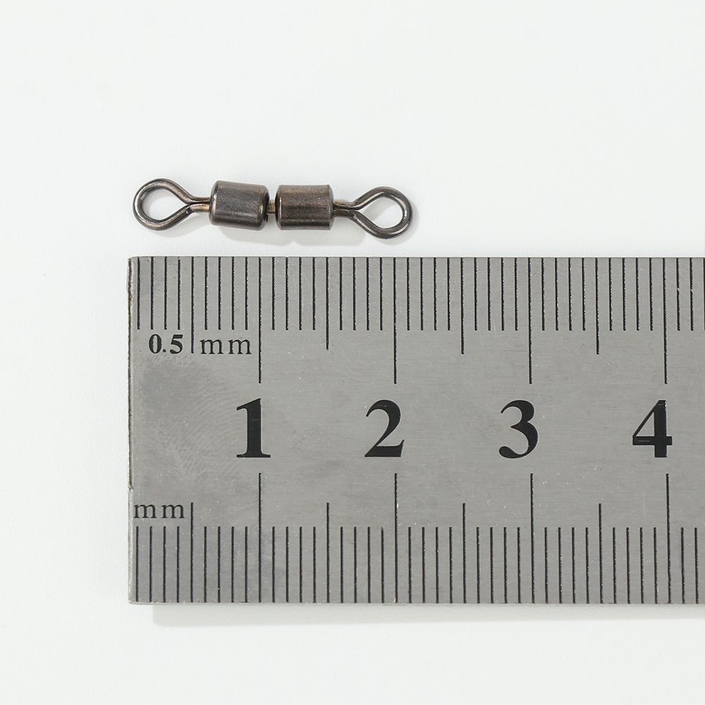 Steel 2# 4# 6# 8# 10# Bearing Barrel Double Rolling Heavy Duty Ball Fishing Swivel Connector