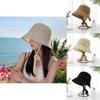 Women's Spring Summer Wide Brim Sun Hat With Ribbon Uv Protection Fishing Hat