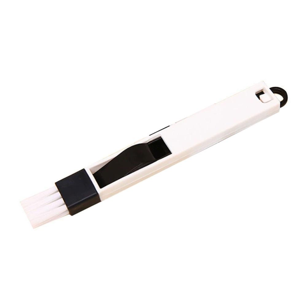 2pcs Detachable Brush Corner Cleaning Brush 2-in-1 Design Slot Dust Cleaner Office