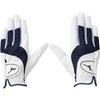 Mizuno Efil Golf 5MGWB554 Women's Gloves, Ambidextrous, White/Navy, 19cm,