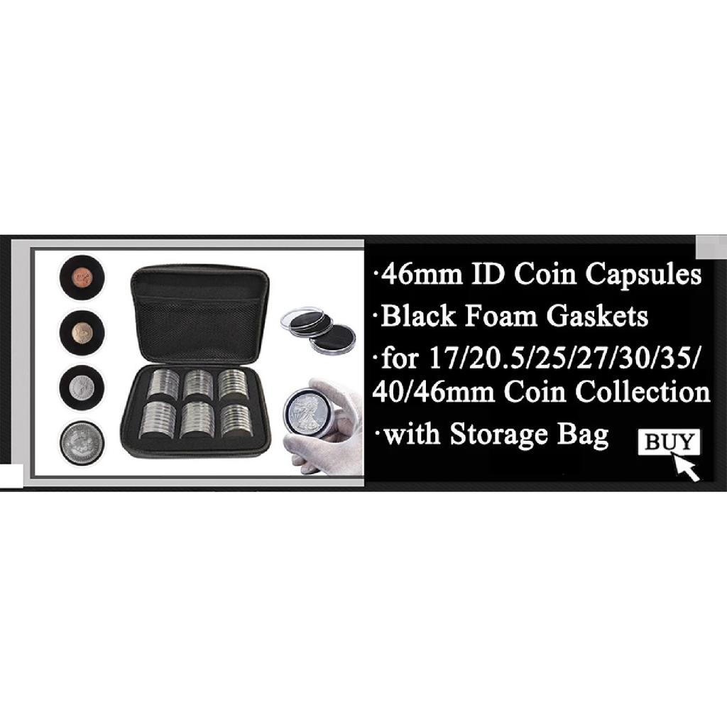 10Pcs Universal Coin Capsule Holder Storage Box Display Slab Case for 16mm 20mm 25mm 27mm 30mm 38mm 46mm Medal Coin Collection