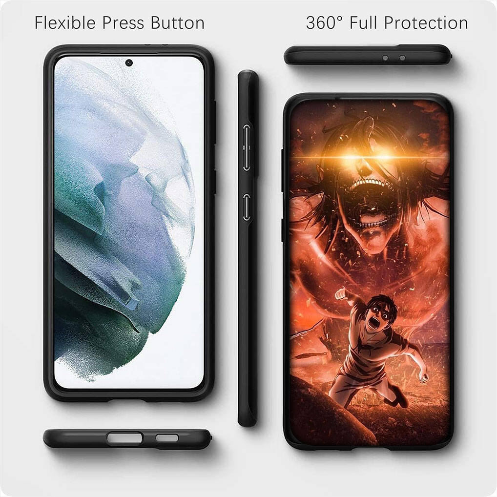 for Motorola Moto Edge 70 60 50 G54 G86 Samsung Galaxy S25 iPhone 17 16 15 Xiaomi Redmi Note 14 13 Pro Case Wallpaper Attack on Titan Eren Jaeger Levi
