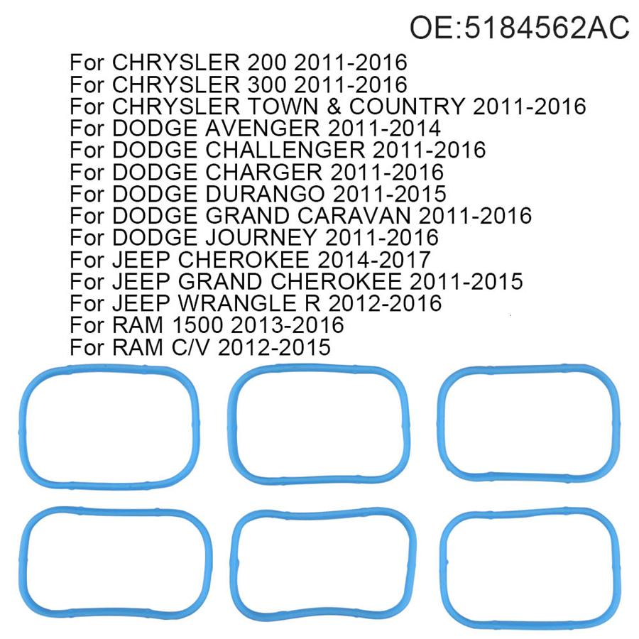 Впускной коллектор и; Комплект прокладок пленума Подходит для 2011-2020 Chrysler Jeep Dodge Ram 3.6L
