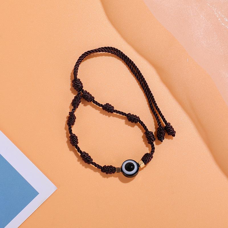 Винтажный богемный стиль стеклянная эмаль сглаза плетеная веревка дружба регулируемый браслет для женщин мужчин детей ювелирные изделия подарок на вечеринку