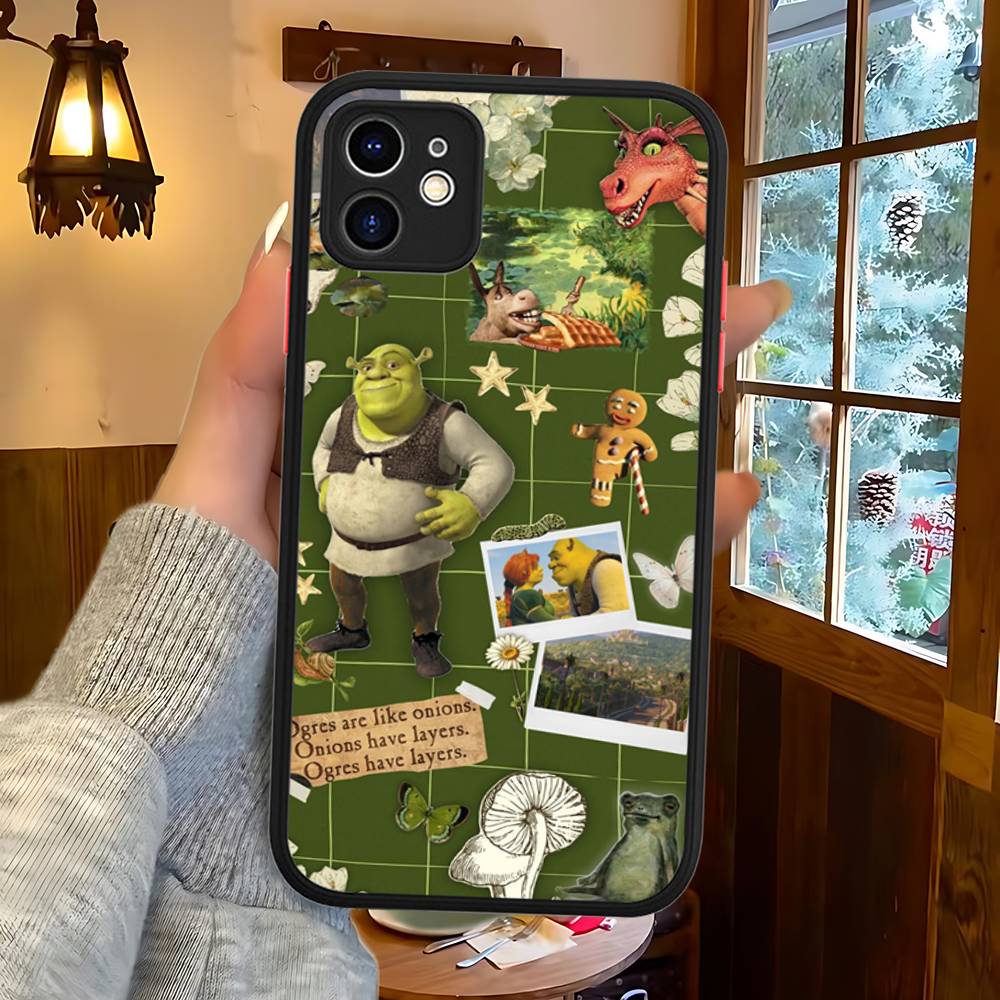 Classic Movie S-Shrek Matte Translucent Phone Case For Iphone 16 ProMax 15 14 13 12 11 X XS PRO Plus