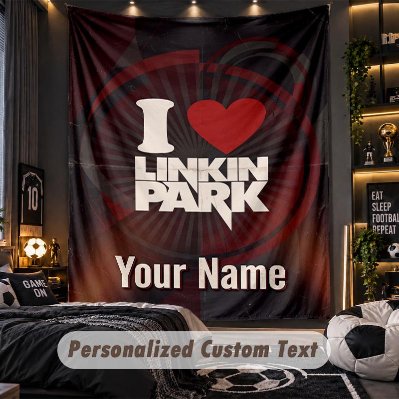 TapestryLinkin Park Custom Name Text Personalized Wall Hanging Tapestry Home Wall Decor