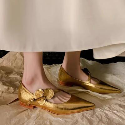 2024 Туфли на плоской подошве с острым носком Женские босоножки с неглубокой подошвой 2024 2024 Новые повседневные туфли для ходьбы Уютное платье Летняя классика Femme Chaussure