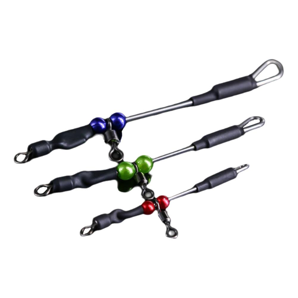 10 шт. Американский вертлюг из стальной проволоки, балансировочный 8-значный соединительный кольцевой соединитель для морской рыбалки, рыболовной лодки, противозапутывающий разноцветный бисер, балансировочные рыболовные принадлежности