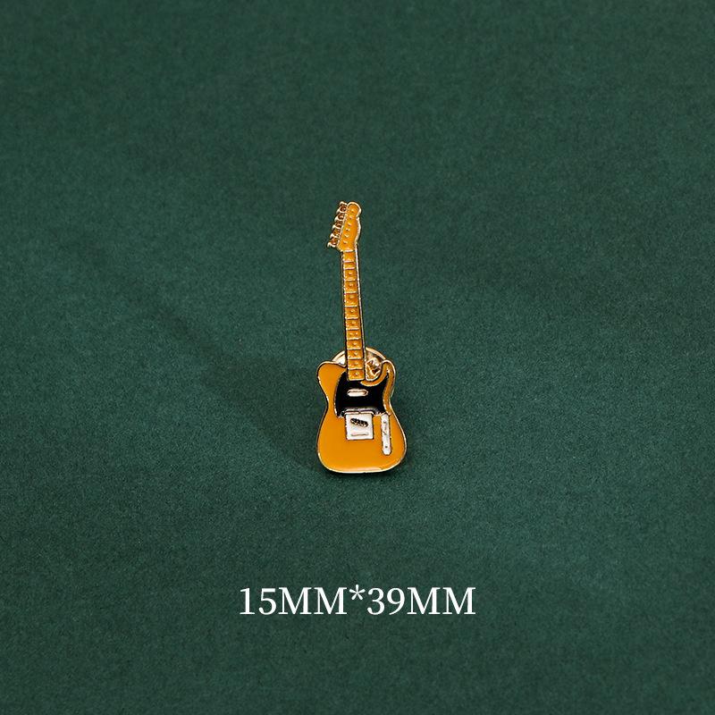 Musical Instrument Series Electric Guitar Violin Metal Enamel Brooch Fashion Personality Lapel Pin Badge Jewelry Gift for Friend
