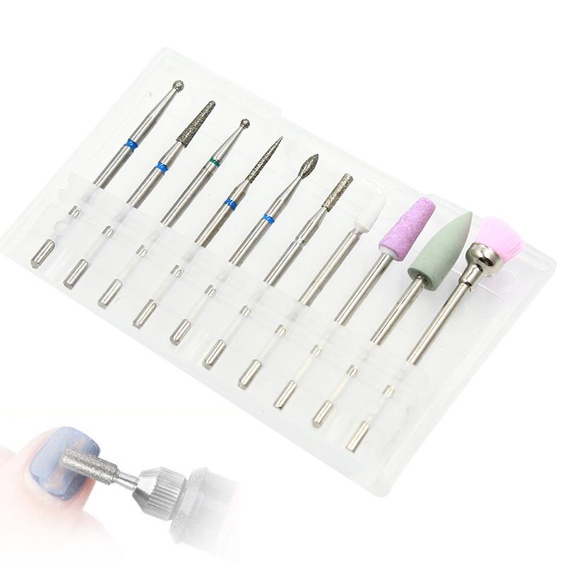 Набор сверл, электрическая машина, вращение, очистка кутикулы, инструменты для полировки, фрезы, маникюрный инструмент